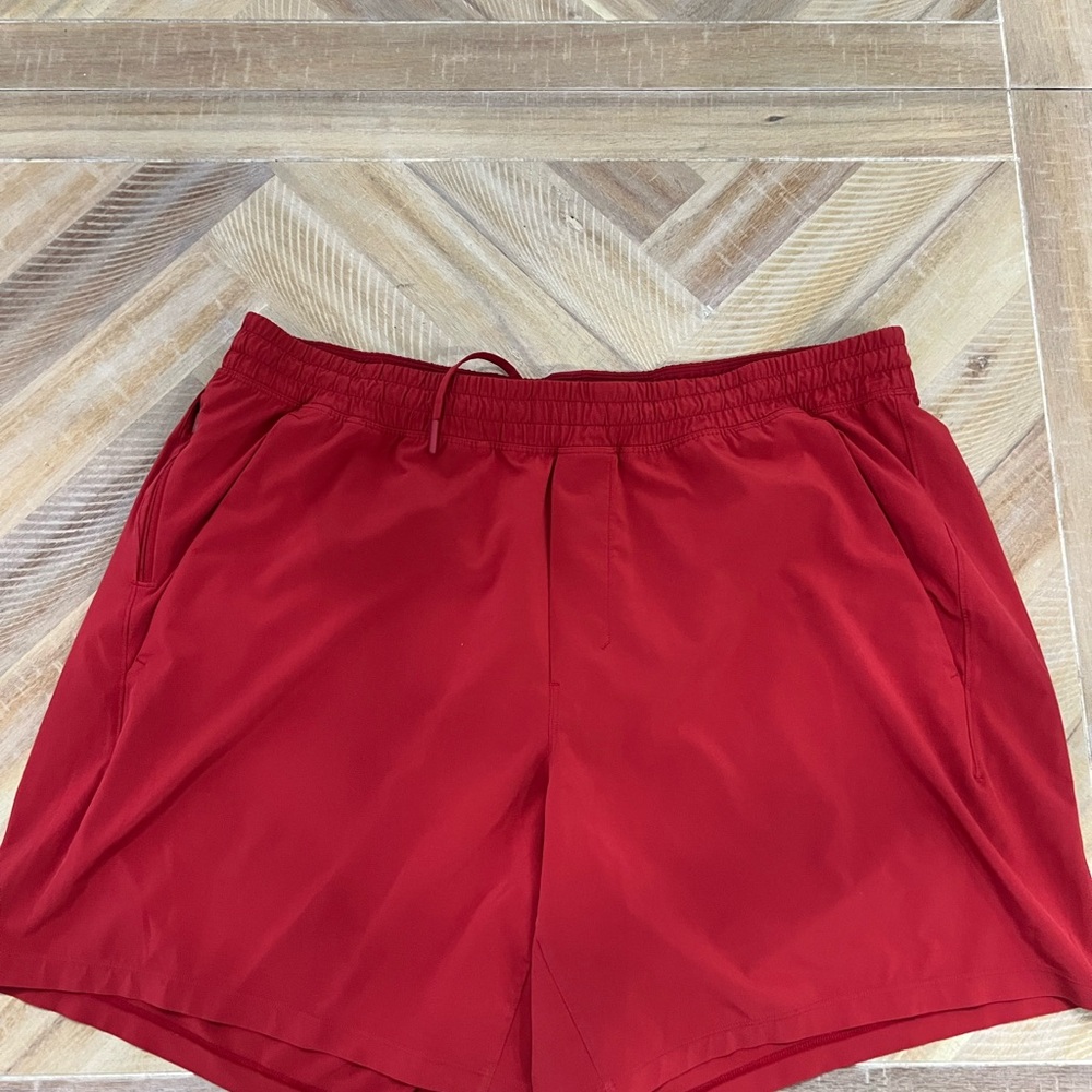 Lululemon Athletica Men's Vibrant Red Athletic Shorts